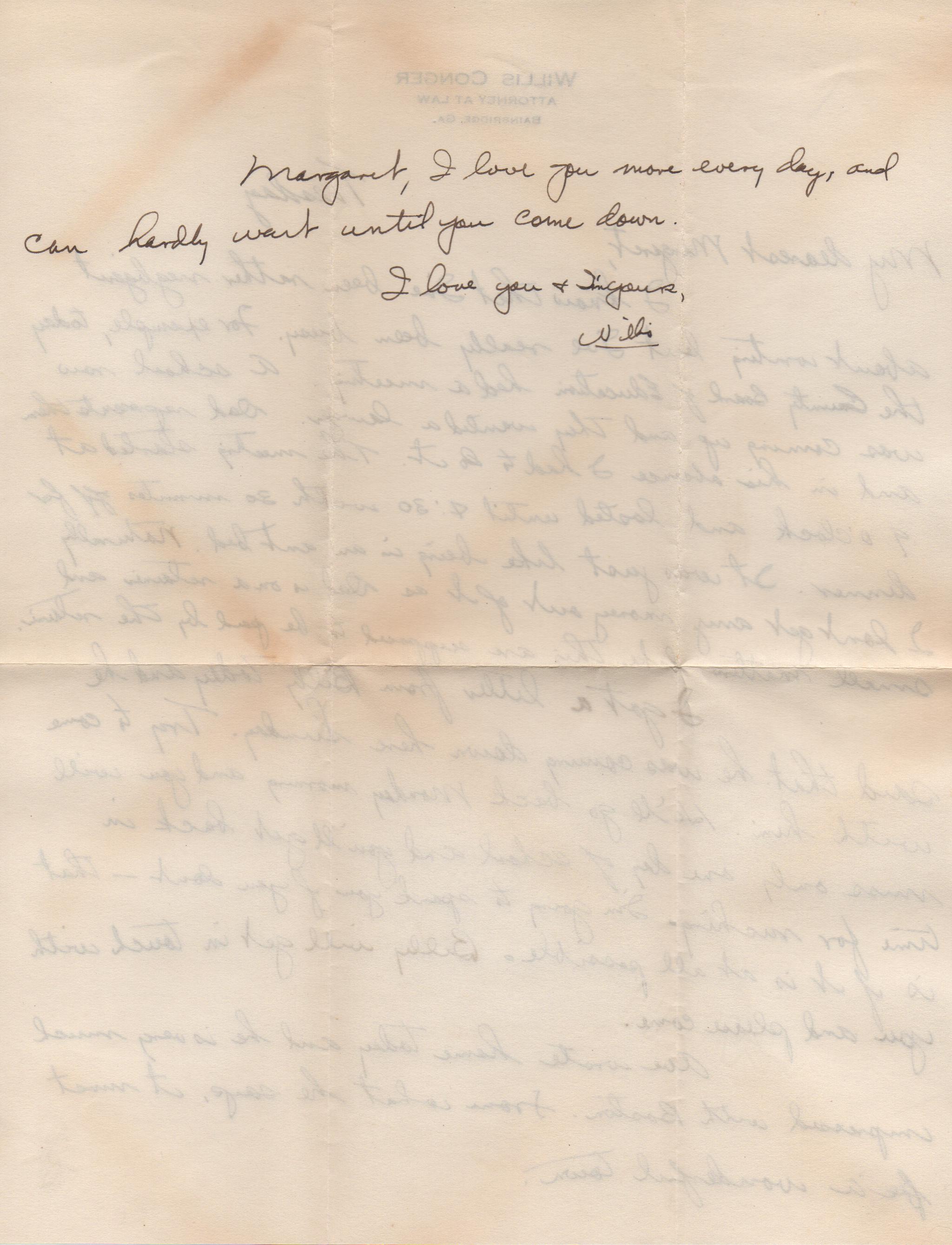 September 17, 1940: Back of letter