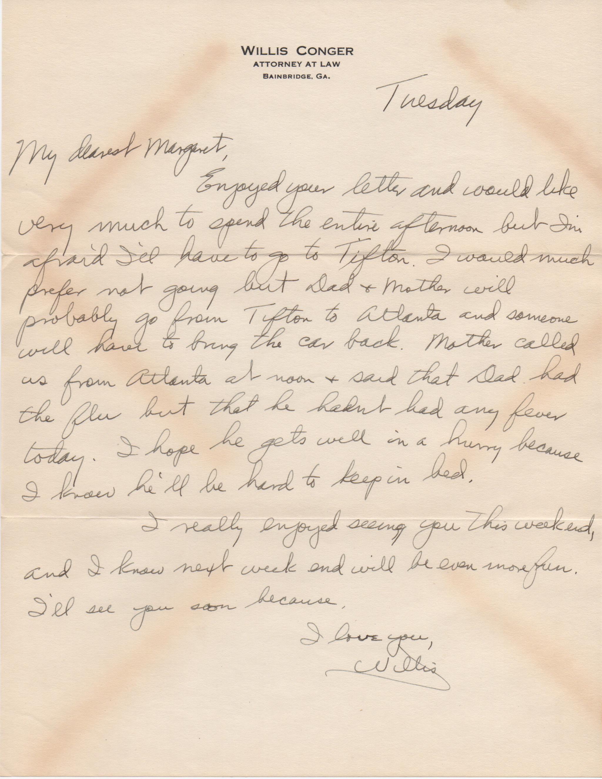 February 11, 1941: Front of letter