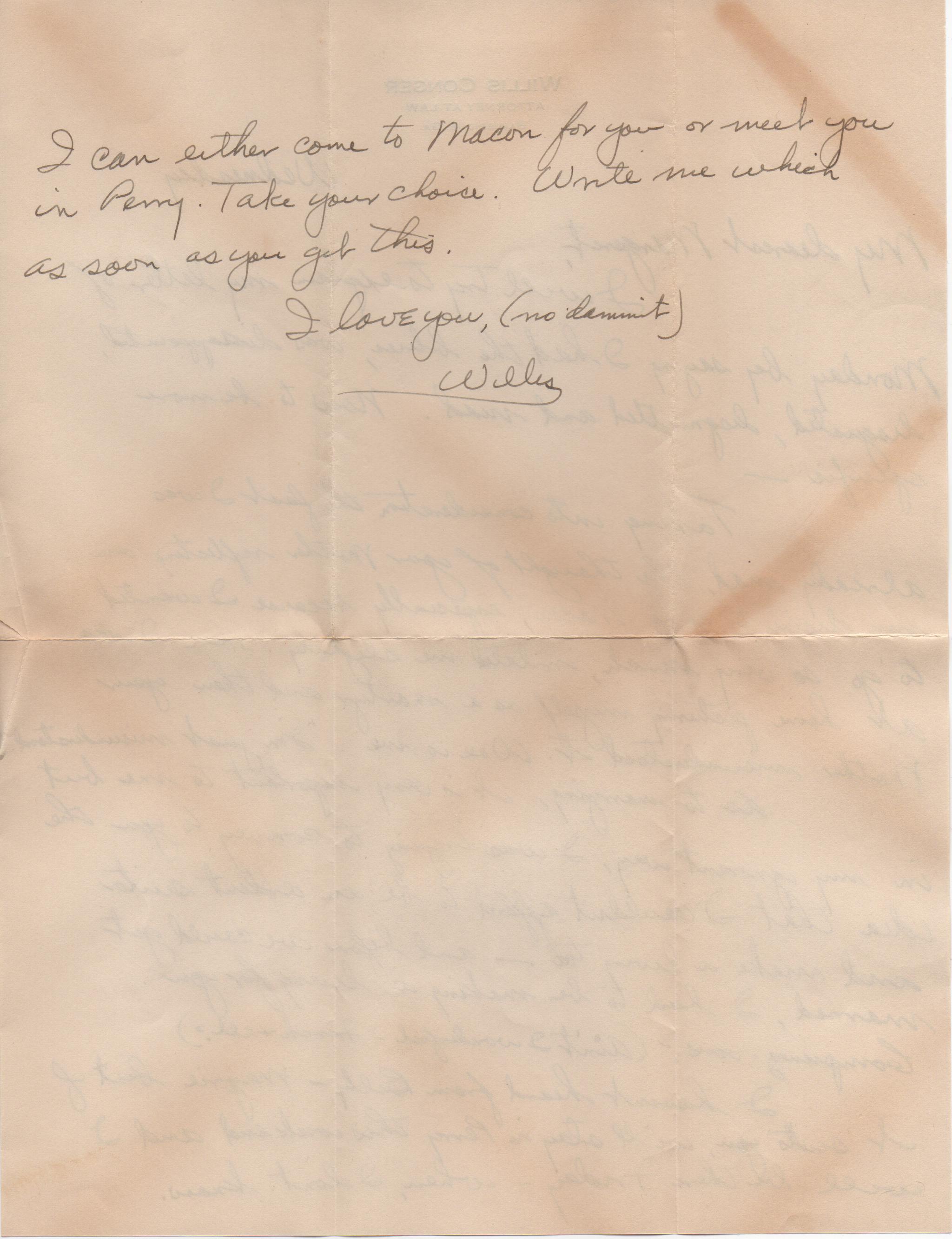 April 30, 1941: Back of letter