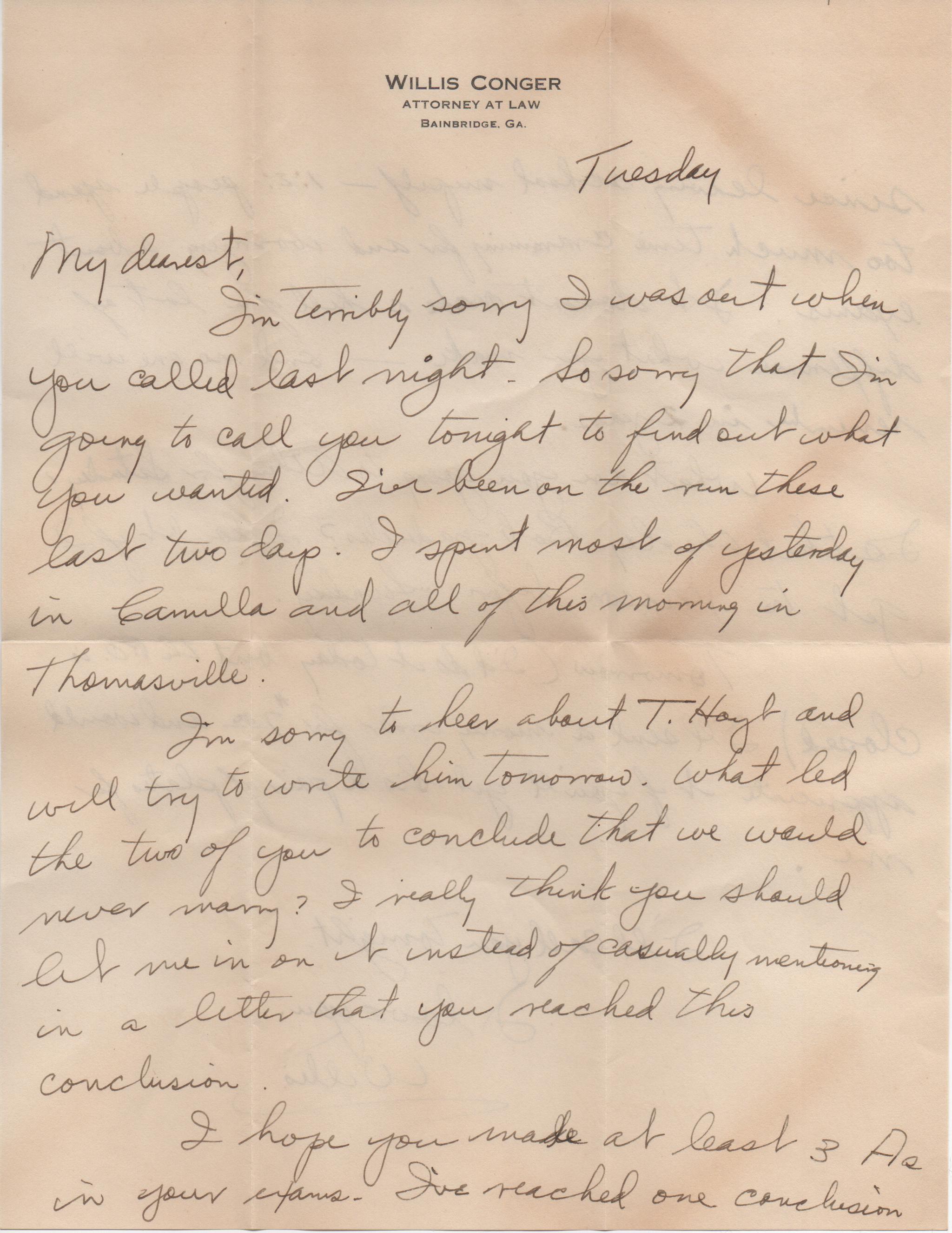 May 27, 1941: Front of letter