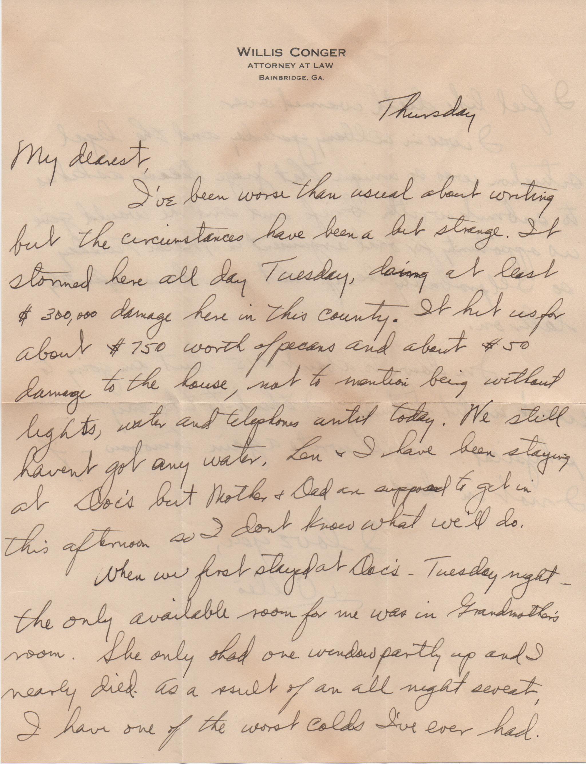 October 9, 1941: Front of letter