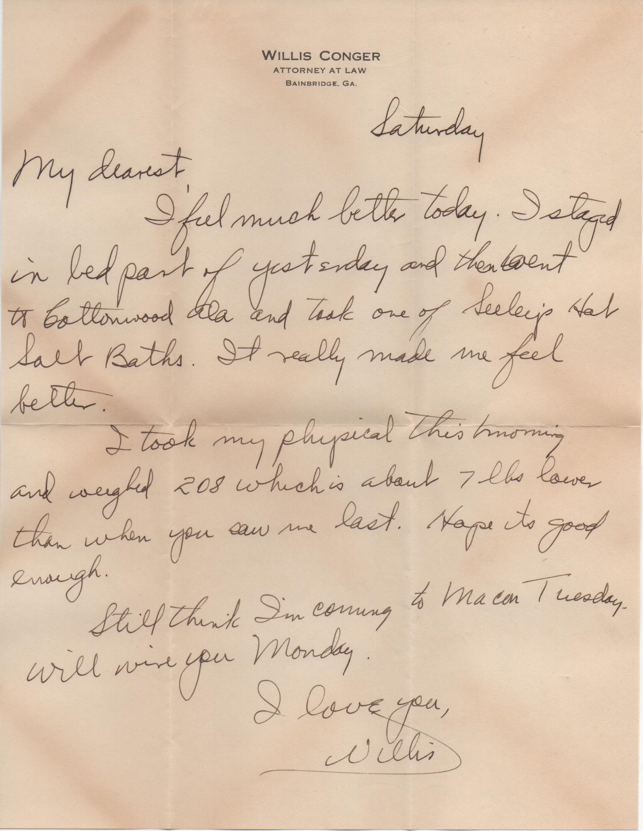 October 11, 1941: Front of letter