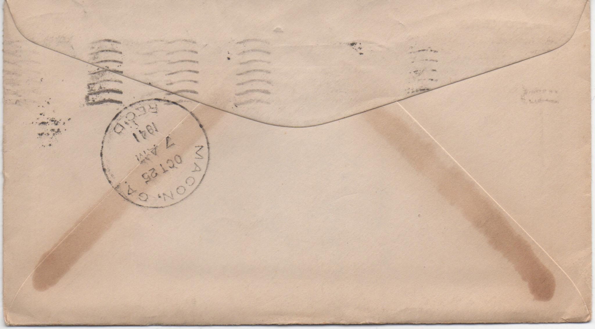 October 24, 1941: Back of envelope